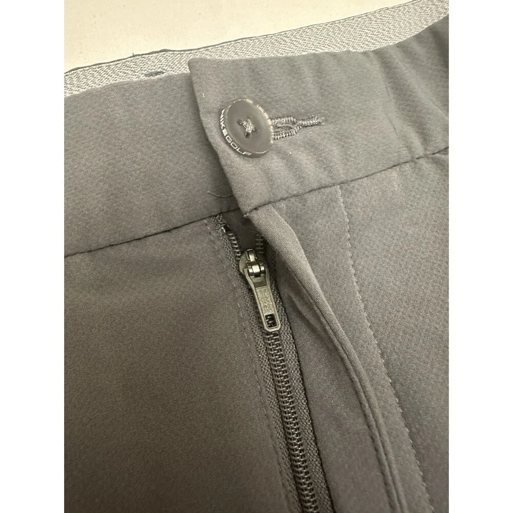 Nike Golf Performance Dri Fit Flat Front Chino Stretch Mens Shorts 32 Gray 10 In